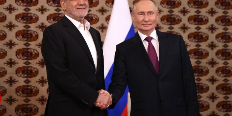 Putin hails ‘very close’ links with Iran at landmark first meeting with president, as Middle East tensions soar